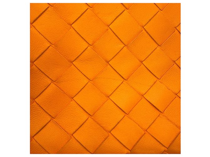 Borsa a pochette Intrecciato Bottega Veneta Arancione - vista 7