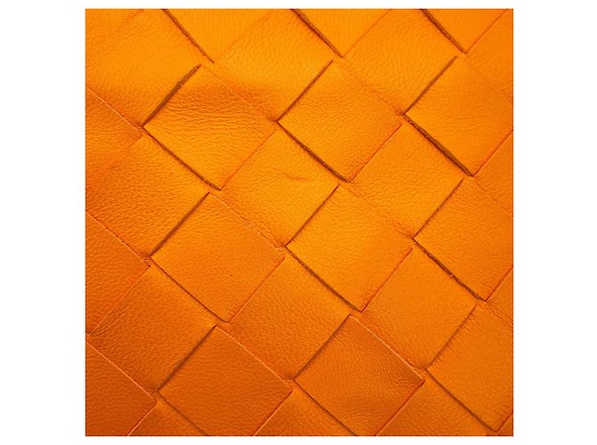 Borsa a pochette Intrecciato Bottega Veneta Arancione - vista 8