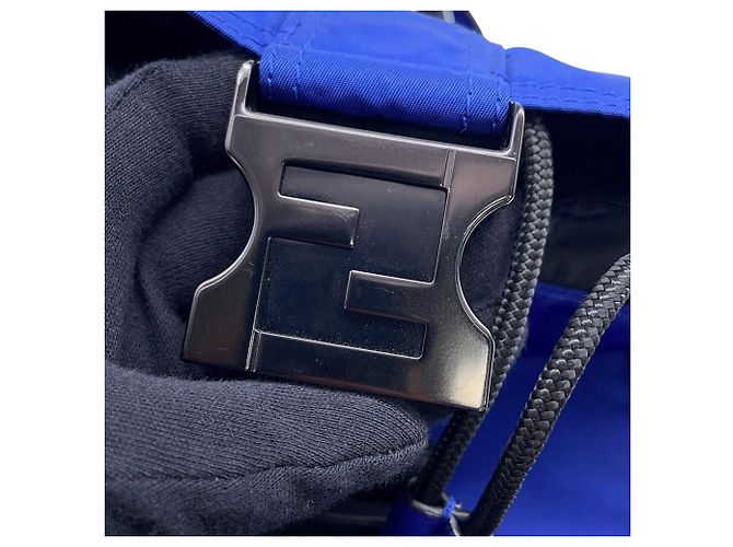 Borsa a tracolla Fendi Body Bag Fendiness 7VZ067 Nero Blu - vista 10