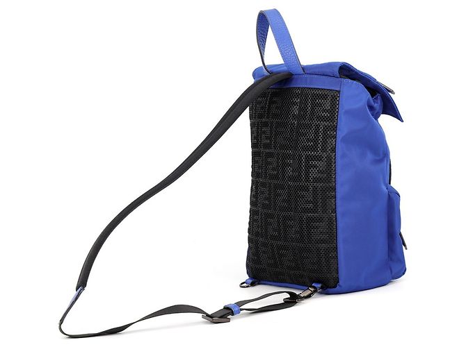 Borsa a tracolla Fendi Body Bag Fendiness 7VZ067 Nero Blu - vista 2
