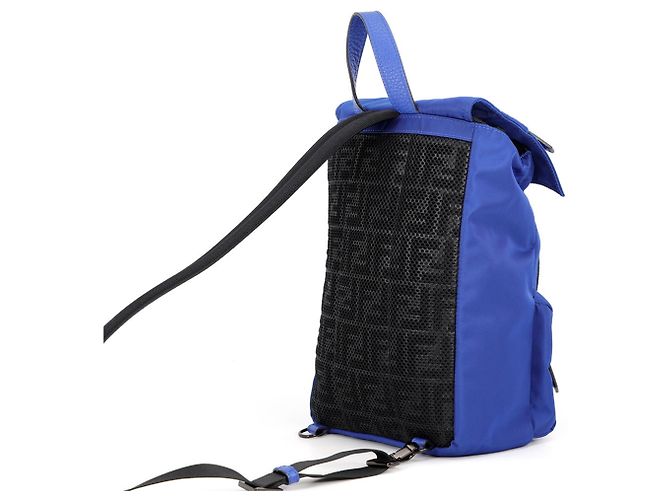 Borsa a tracolla Fendi Body Bag Fendiness 7VZ067 Nero Blu - vista 3