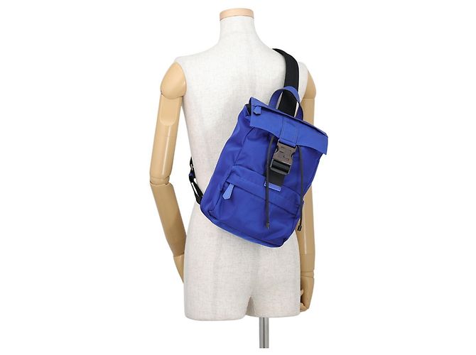 Borsa a tracolla Fendi Body Bag Fendiness 7VZ067 Nero Blu - vista 5