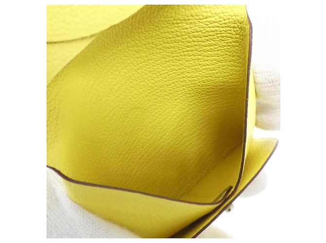 Hermès Monedero Hermes Bastia en Yellow Amarillo - vista 4