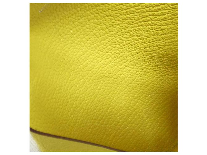Hermès Monedero Hermes Bastia en Yellow Amarillo - vista 5