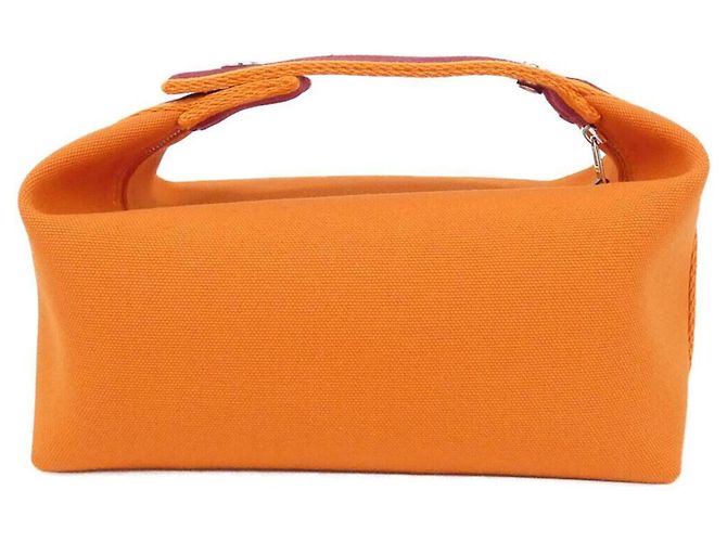 Hermès Hermes Bride à Black PM Handbag Pouch Roja Naranja - vista 2