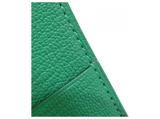 Hermès Hermes Bearn Soufflé Geldbörse Grün - Ansicht 5