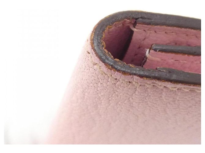 Hermès Hermes Bearn Soufflé langes Portemonnaie Pink - Ansicht 3