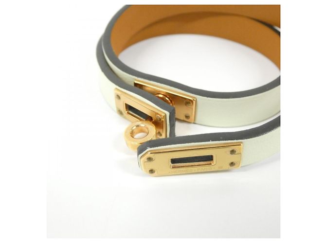 Hermès Hermes Mini Kelly Double Tour Charm Armband Grün Hellgrün - Ansicht 6