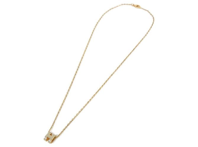 Hermès Collar Hermes Pop H MINI Beige Dorado - vista 2
