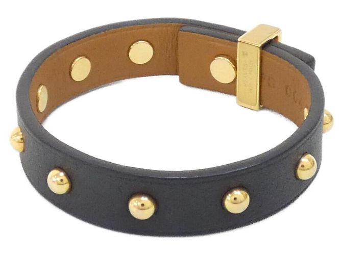 Hermès Bracciale Hermes Mini Dog Clou Long Nero D'oro - vista 2