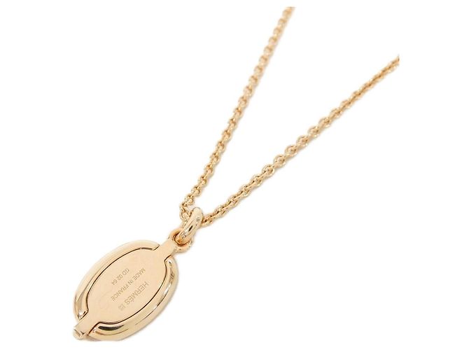Hermès Collana Hermes Mini Maillon PM D'oro Arancione - vista 2