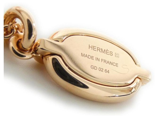 Hermès Collana Hermes Mini Maillon PM D'oro Arancione - vista 4