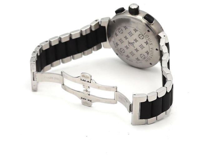 Louis Vuitton Tambour Black Q118F Quartz Wristwatch - view 6