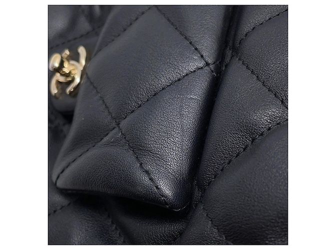 Mochila Chanel em couro Matelassé Preto - vista 7