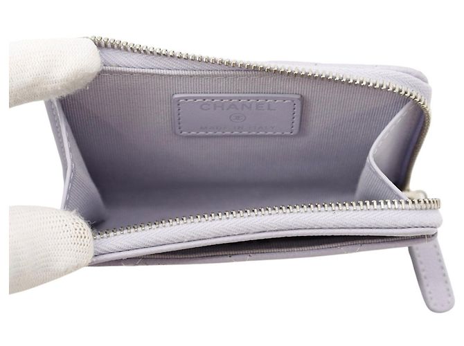 Portamonete Chanel Matelassé in vitello viola Porpora - vista 4