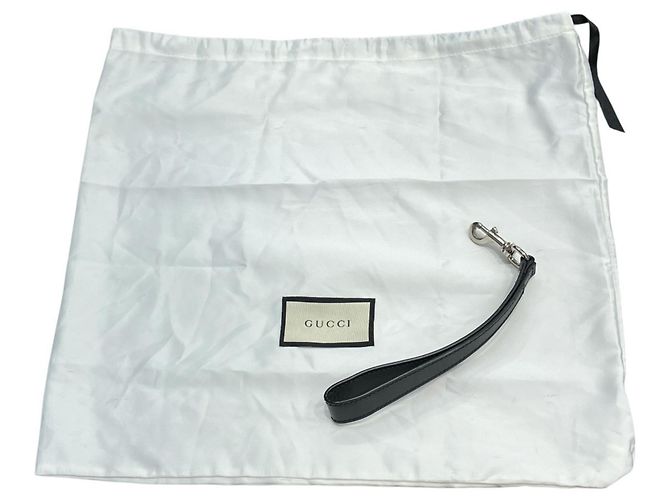 Gucci Bee Second Bag Clutch aus grauem Leder Braun - Ansicht 5