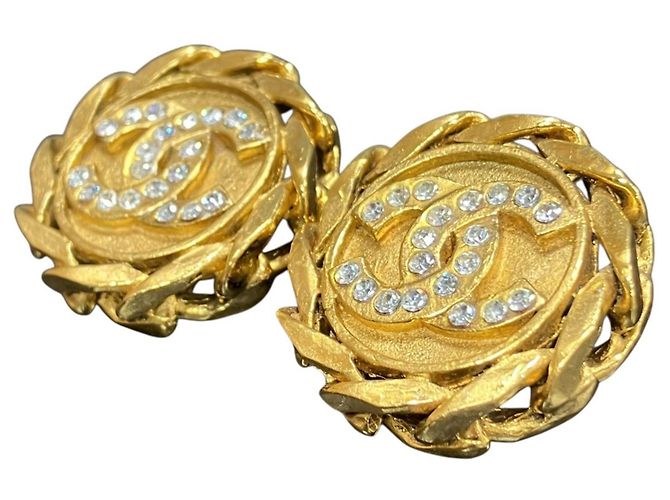Chanel vergoldete Clip-Ohrringe Golden - Ansicht 7