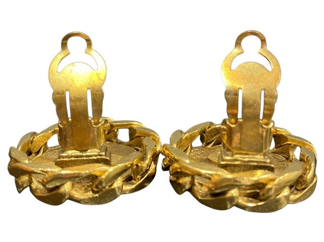 Chanel vergoldete Clip-Ohrringe Golden - Ansicht 8