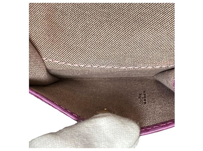 Portafoglio Tri-fold in pelle viola Fendi Porpora - vista 6