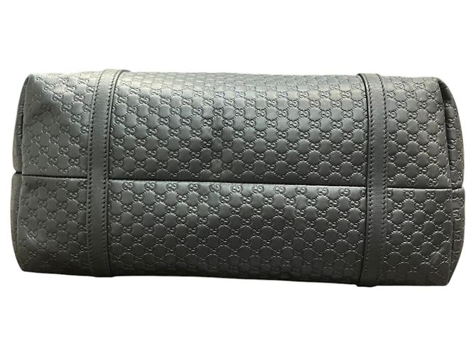 Gucci Guccissima Leder-Tote-Bag Schwarz Rot - Ansicht 3