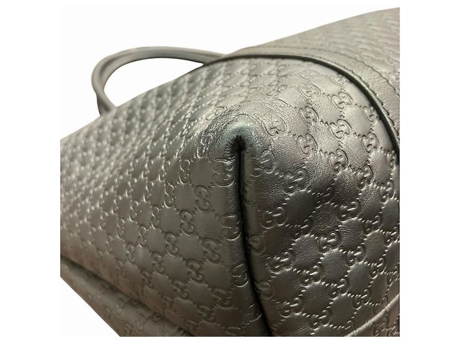 Gucci Guccissima Leder-Tote-Bag Schwarz Rot - Ansicht 6
