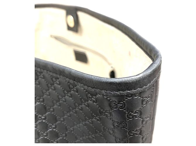Gucci Guccissima Leder-Tote-Bag Schwarz Rot - Ansicht 7