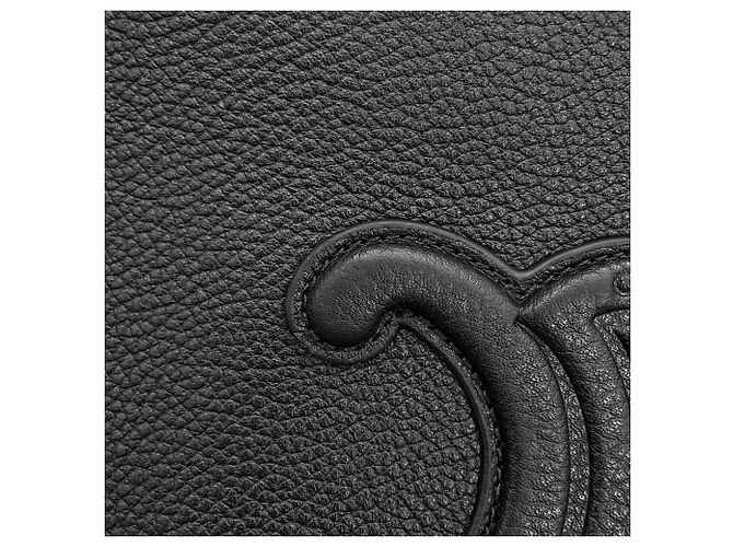 Céline Celine Mini Cabas Anais Cuir Triomphe Handtasche Schwarz - Ansicht 10