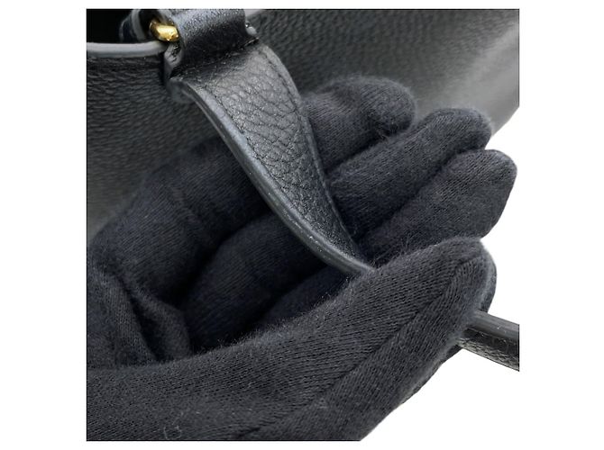 Céline Celine Mini Cabas Anais Cuir Triomphe Handtasche Schwarz - Ansicht 13