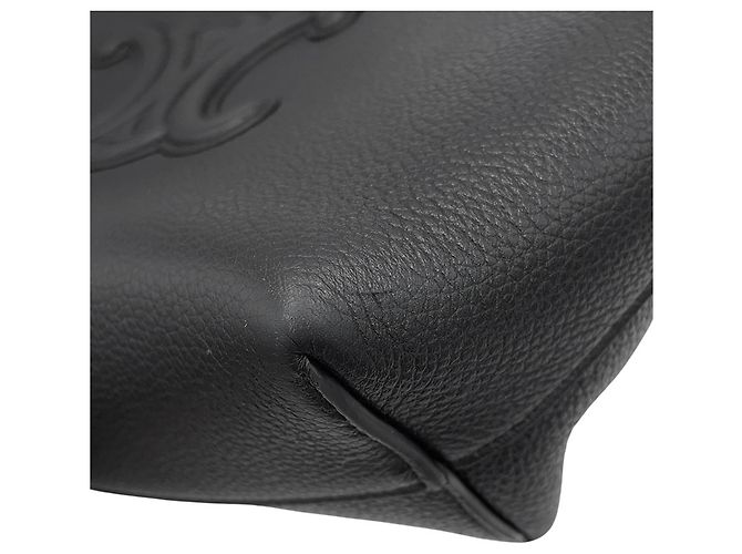 Céline Celine Mini Cabas Anais Cuir Triomphe Handtasche Schwarz - Ansicht 7