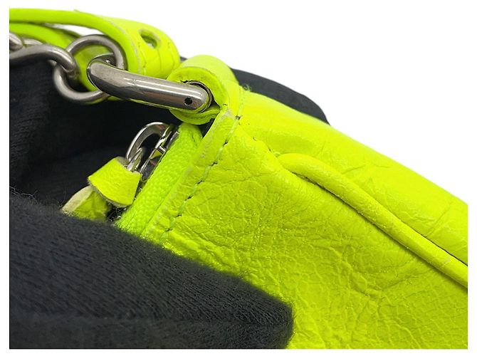 Borsa a tracolla mini in pelle Balenciaga Lucagol Giallo - vista 10