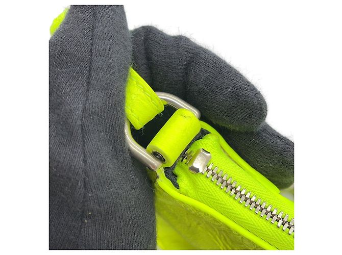 Borsa a tracolla mini in pelle Balenciaga Lucagol Giallo - vista 11