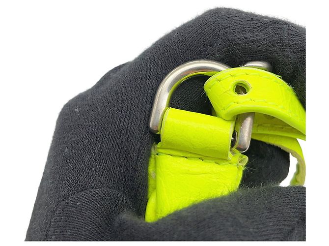 Borsa a tracolla mini in pelle Balenciaga Lucagol Giallo - vista 13