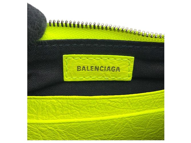 Borsa a tracolla mini in pelle Balenciaga Lucagol Giallo - vista 16