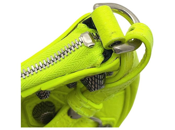 Borsa a tracolla mini in pelle Balenciaga Lucagol Giallo - vista 9