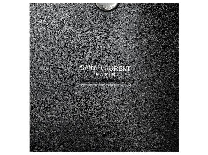 Yves Saint Laurent Paris Raffia Tote Bag Schwarz - Ansicht 12