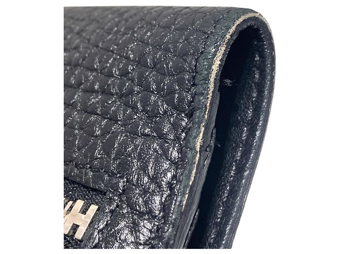 Hermès Hermes Dogon Ledergeldbörse lang Schwarz - Ansicht 6