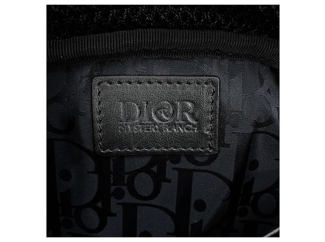 Borsa a tracolla in nylon e pelle Christian Dior Nero - vista 10
