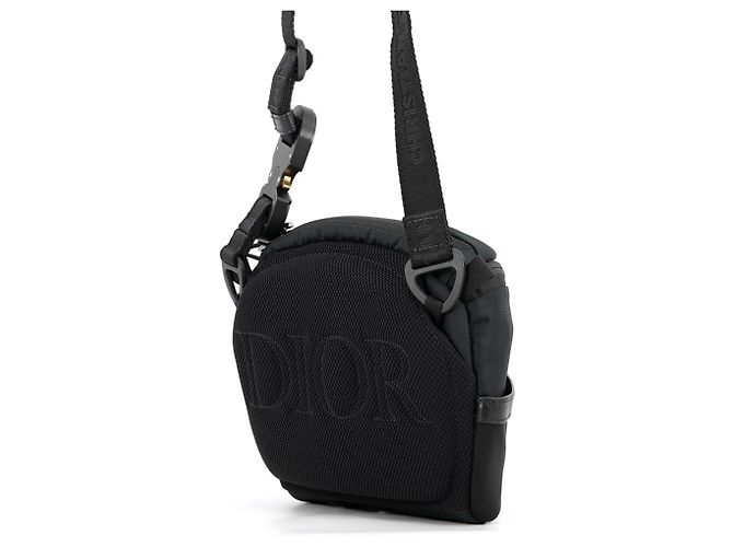 Borsa a tracolla in nylon e pelle Christian Dior Nero - vista 2
