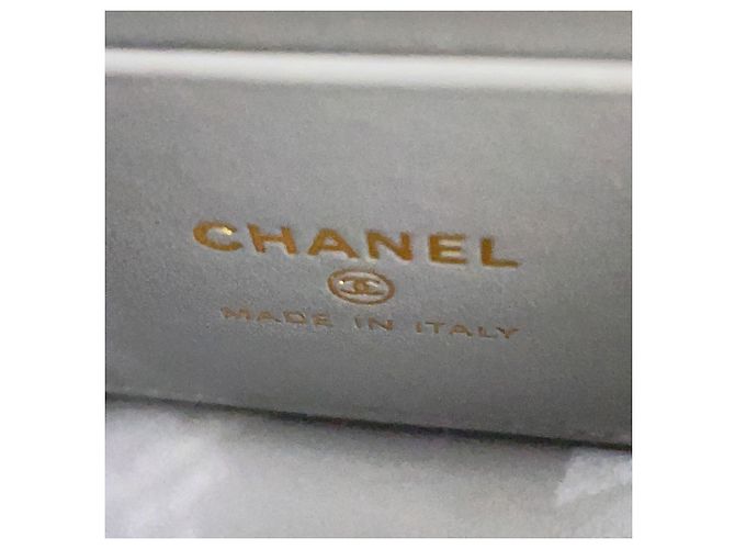 Mini sac à main Chanel Matelassé Gris - vue 11