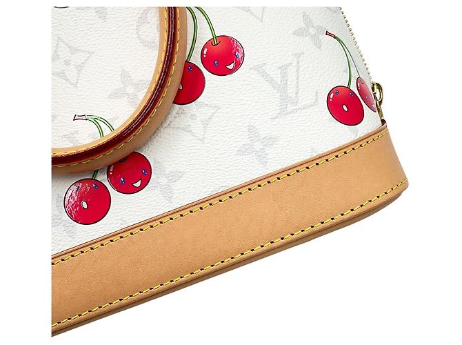 Louis Vuitton Alma BB Monogram Cherry Handtasche Weiß Monogramm - Ansicht 7