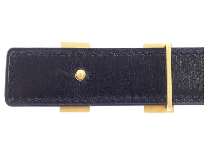 Hermès Cinturón reversible Hermes Mini Constance 24mm Negro Azul - vista 3