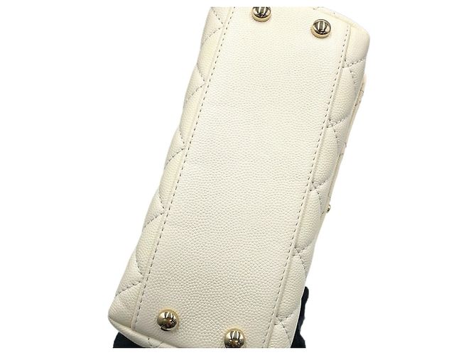 Borsa a tracolla Chanel Matelassé Bianca Bianco - vista 12