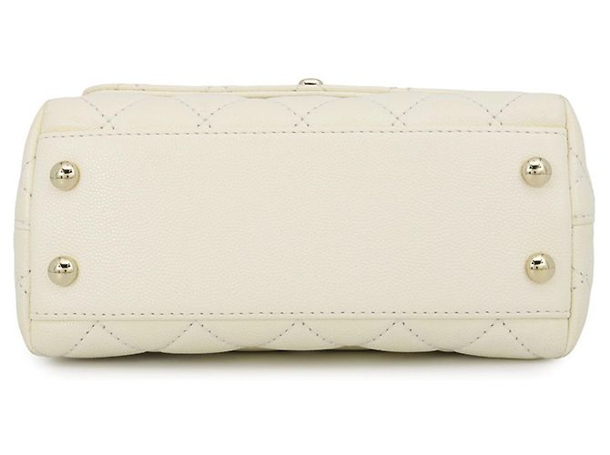 Borsa a tracolla Chanel Matelassé Bianca Bianco - vista 3