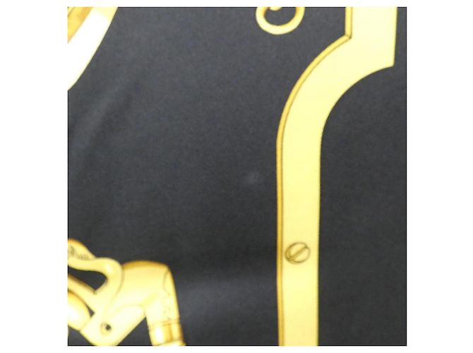 Hermès Foulard Quadrato MORS & GOURMETTES Nero D'oro - vista 4