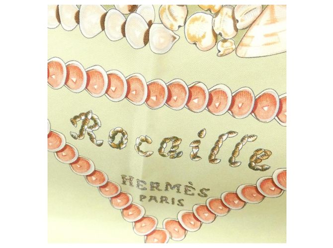 Hermès Foulard Carré Muffler Hermes ROCAILLE Verde - vista 2
