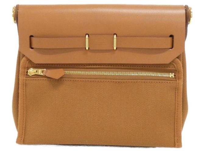 Hermès Hermes Herbag Zip Schultertasche Rot - Ansicht 2