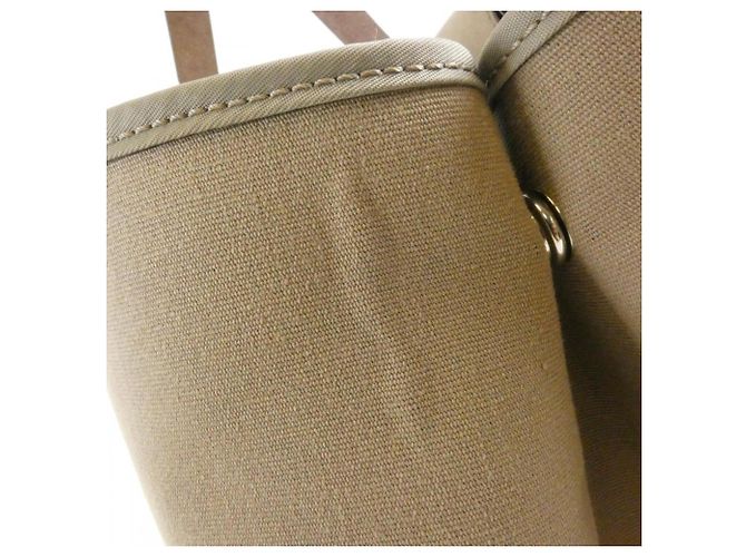 Hermès Sac à main Hermes Cabas Elan PM Taupe Damier ebène - vue 6