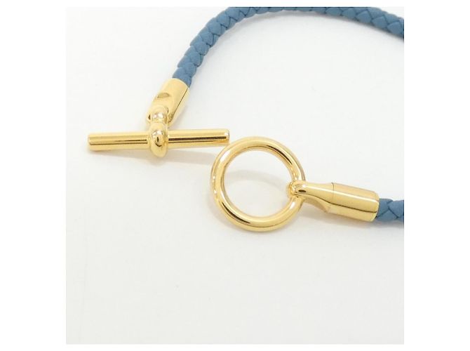 Hermès Hermes Glenan Armband mit Anhängern Blau Golden - Ansicht 3