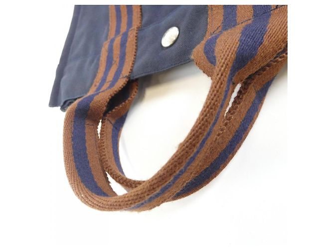 Hermès Hermes Sac Fourre-Tout PM 100754M Handbag Castaño Azul marino - vista 4