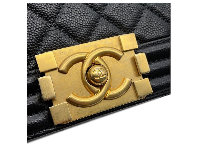 Chanel Boy Small Matelassé Schultertasche mit Kette Schwarz - Ansicht 11